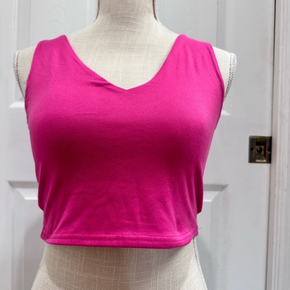 NWOT Pink Tank Crop Top size XS